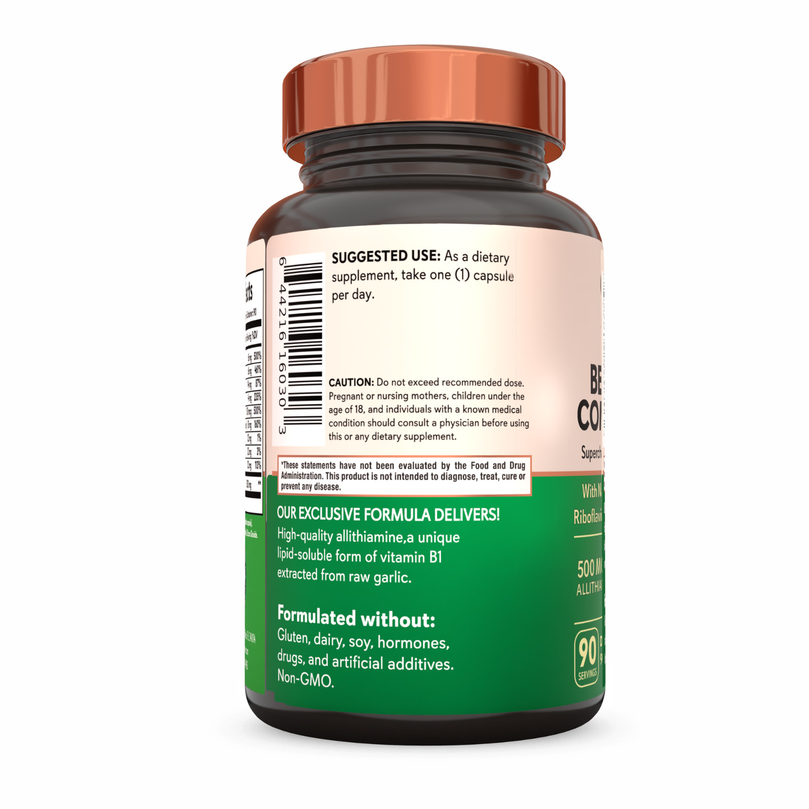 Dr. Berg Natural Vitamin B1 B6 B2 Complex – Allithiamine Vitamin B1 Supplement