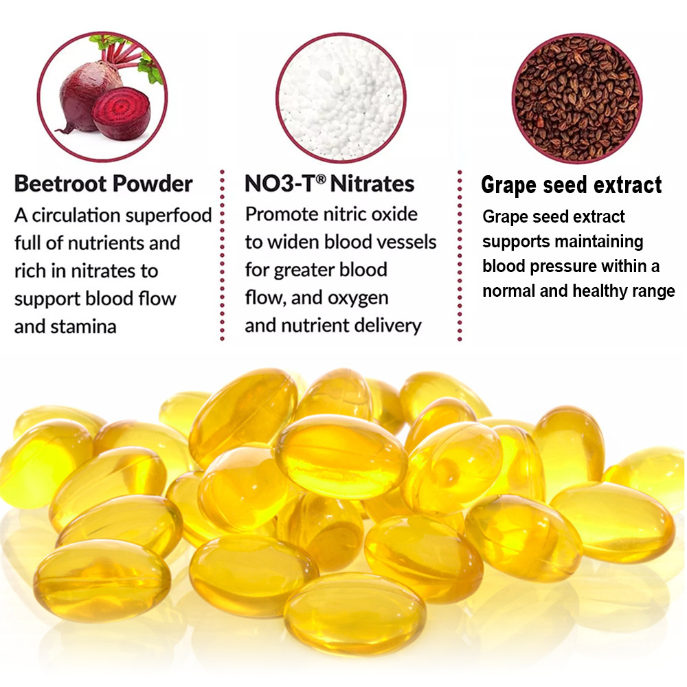 120X Total Beets Blood Pressure Support Beet Root Capsules, Circulation Support