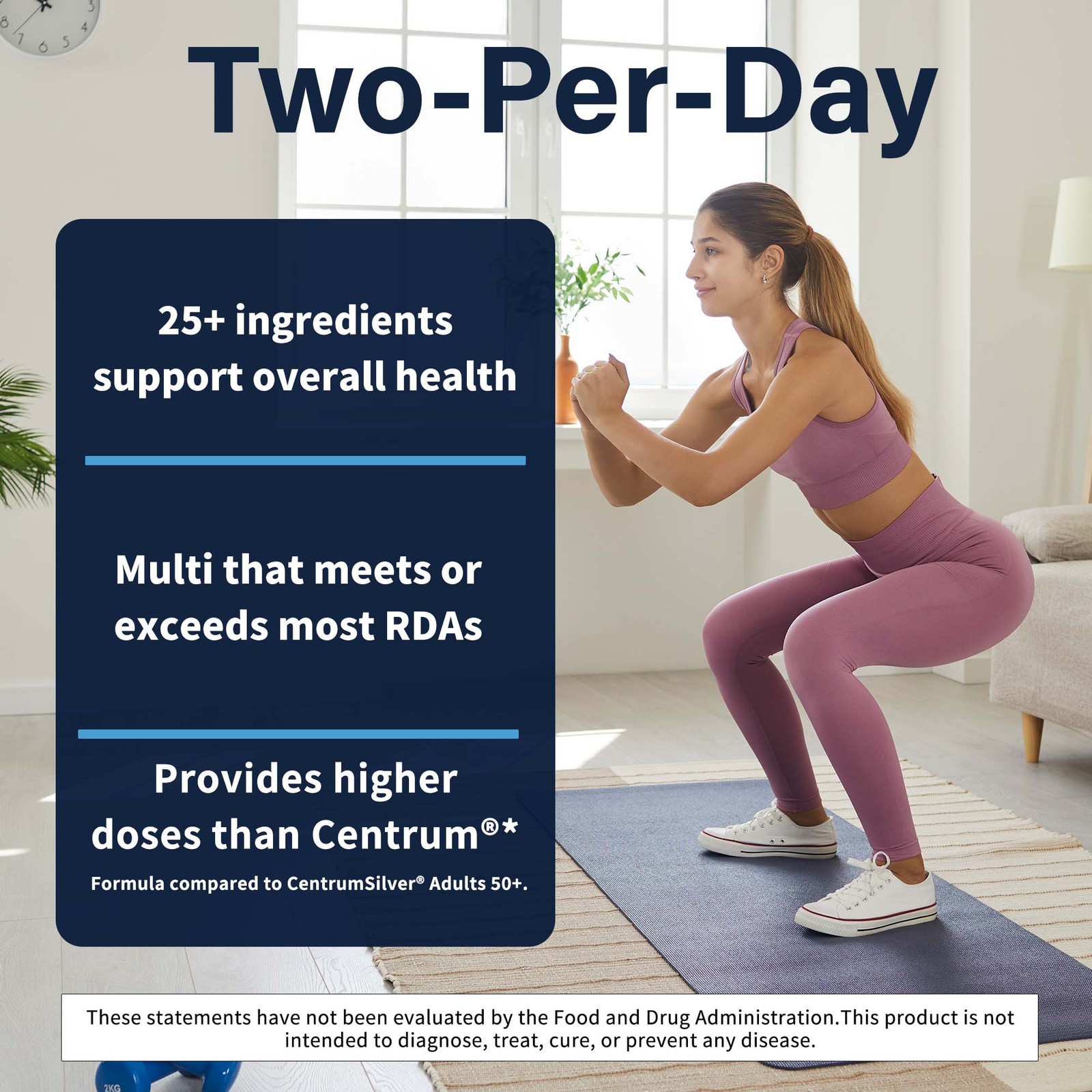 Two-Per-Day- Essential Vitamins, Minerals& Nutrients, Immune Health, Bone Health