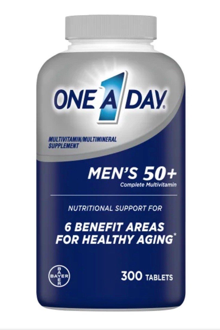 300 Tablets One A Day Men’s 50+ Multivitamin Exp 08/2026