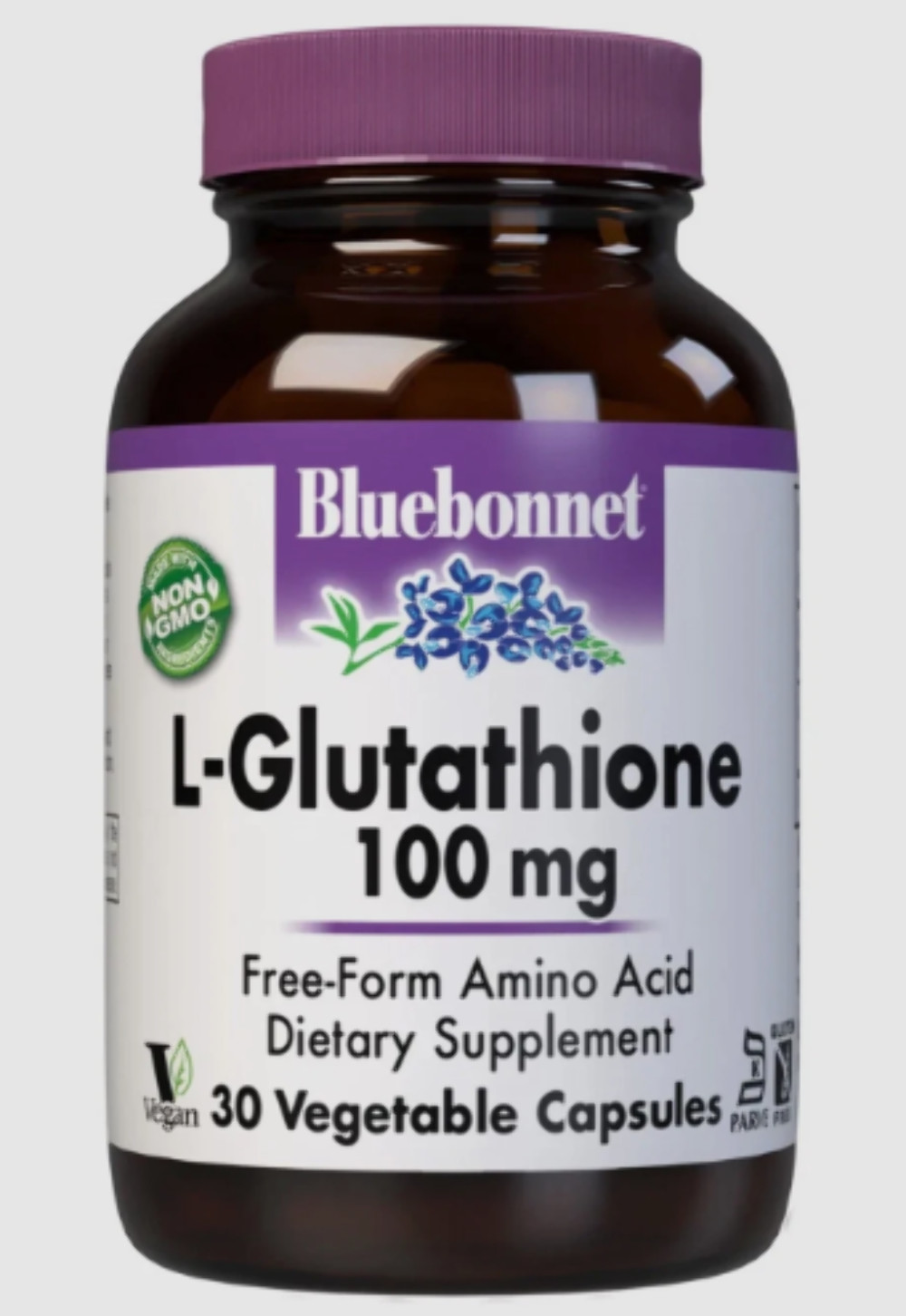 12/27 Bluebonnet Nutrition L-Glutathione 100mg, Free-Form Amino Acid, for Free R