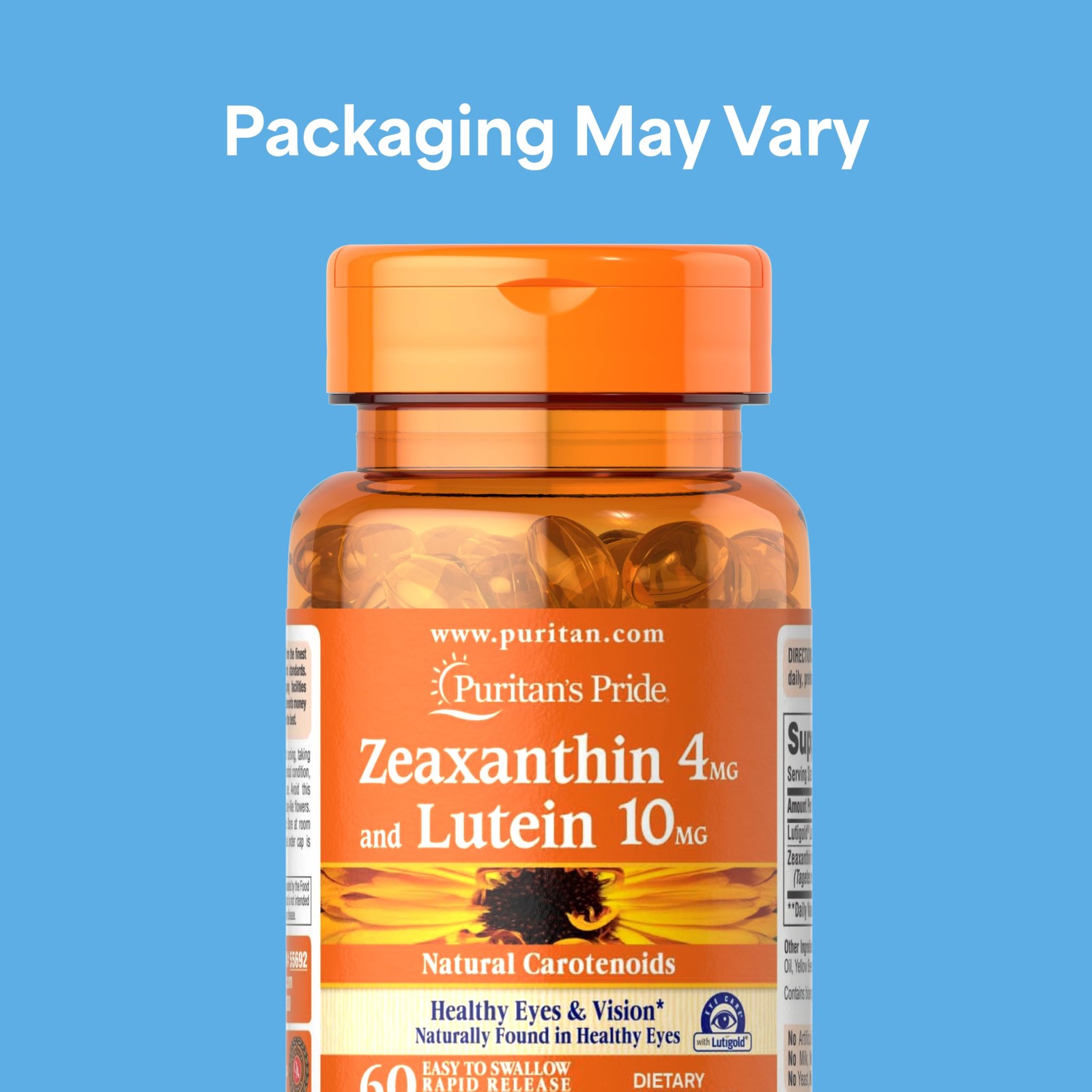 Puritan’s Pride Zeaxanthin 4mg with Lutigold™ 60 Count (Pack of 1), White
