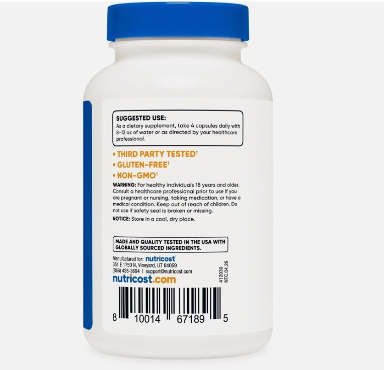Nutricost Magnesium Citrate 120 Capsules, 420mg, 30 Servings – Gluten Free