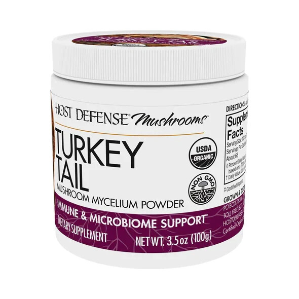 Host Defense Turkey Tail Powder 100 g Organic Immune Support Fungi Perfecti