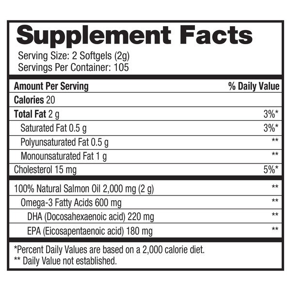 Pure Alaska Omega Wild Salmon Oil 1000 mg., 210 Softgels