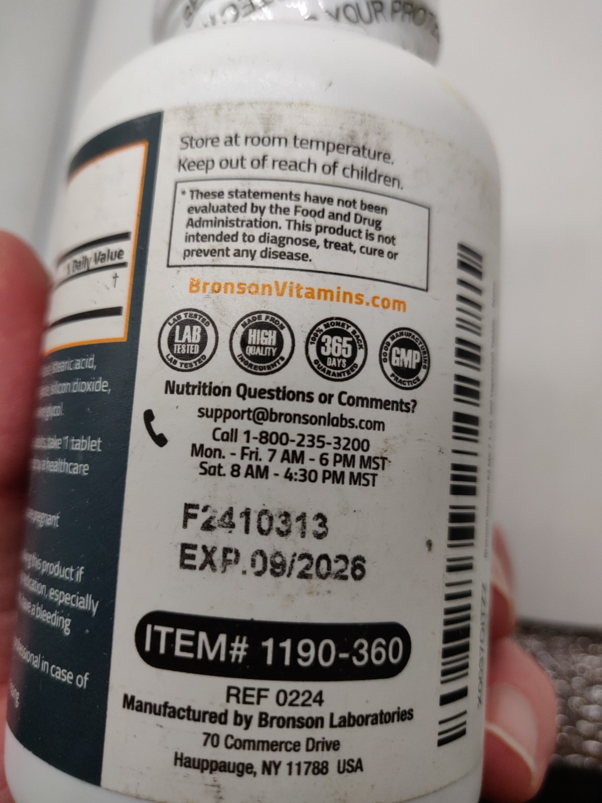Bronson Basics Vitamin K2 D3 (MK7) Supplement Non-GMO 360 Count Exp 09/2026