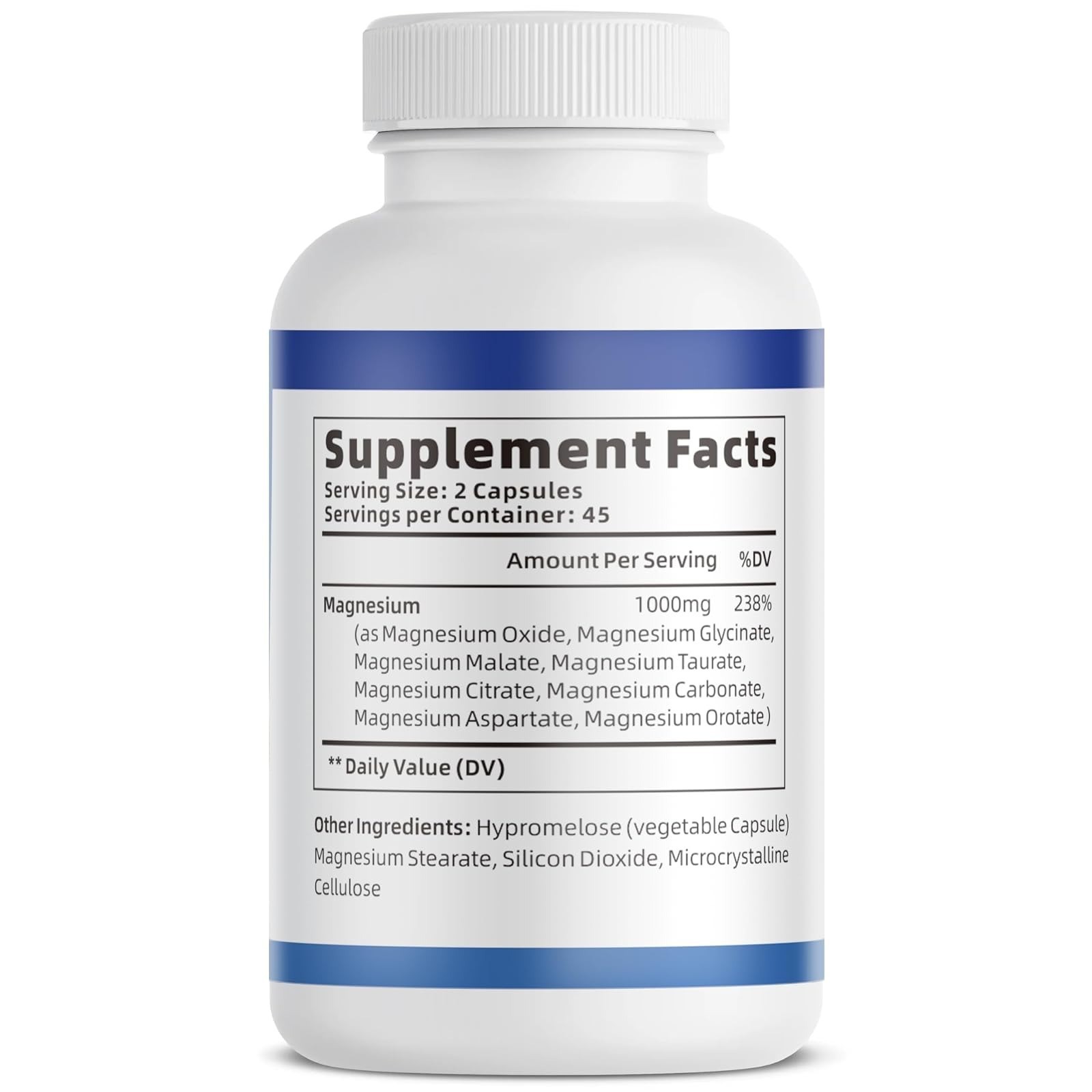 VivoNu Magnesium Complex 1000mg for Women 90 Capsules Non-GMO