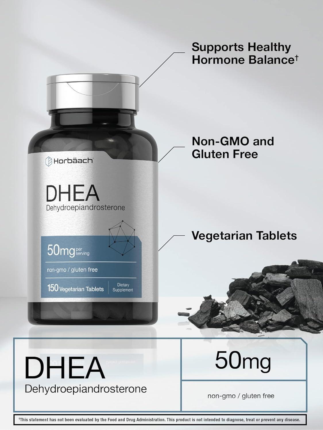 DHEA 50 Mg Immune Metabolism Energy Levels Support Hormone Balance, 150 Tabs