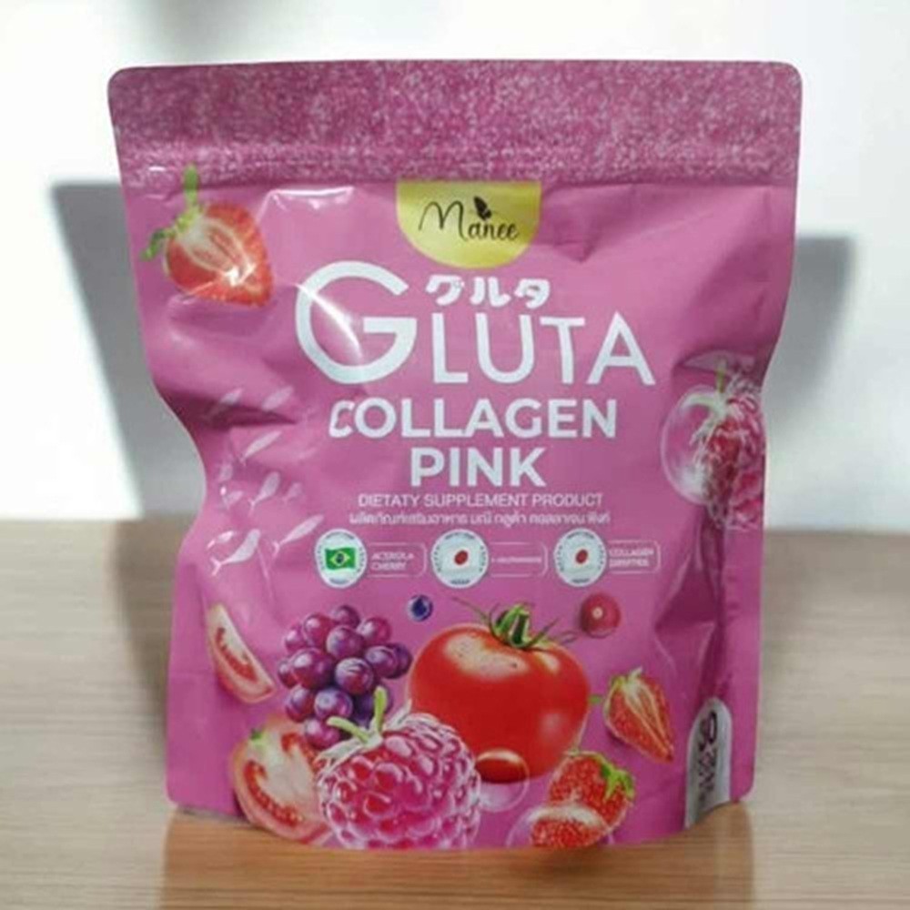 Manee Gluta Collagen Pink Anti-Aging Healthy Smooth Skin 30 Sachets