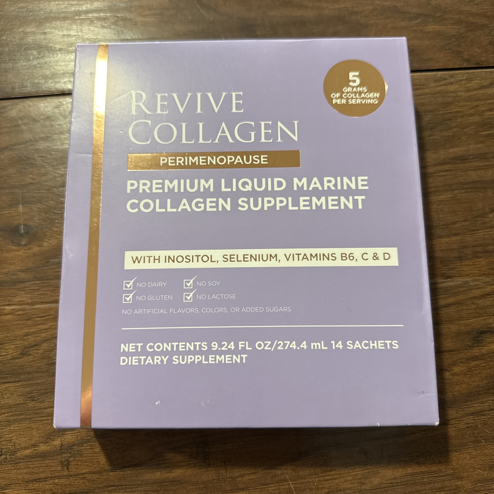 Revive Collagen Peri Menopause Premium Liquid Marine 14 Sachets 5g 10/2026 New
