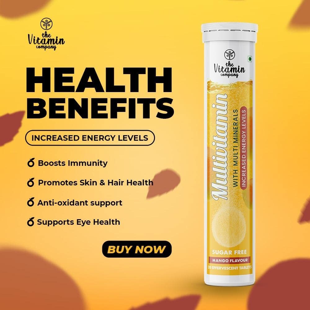 TVC Multivitamin (20 Effervescent Tablets x 2) (Mango Flavor) Increased Energy