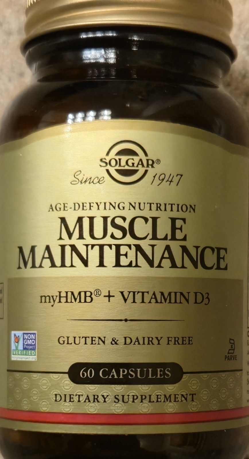 Solgar MUSCLE MAINTENANCE 60 Capsules ( 20 Servings ) BEST BY 06/26