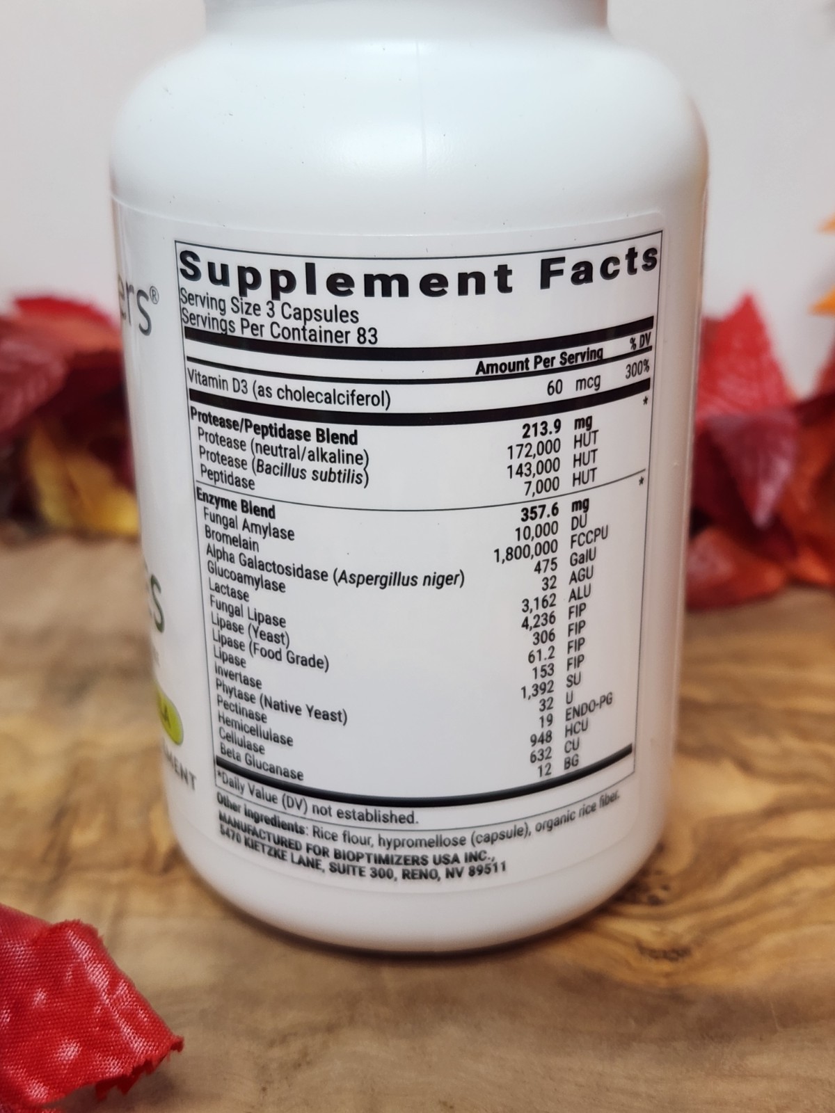 3 Pack BiOptimizers MassZymes 4.0 Digestive Enzymes (250 Veg Caps X3) Exp 2028