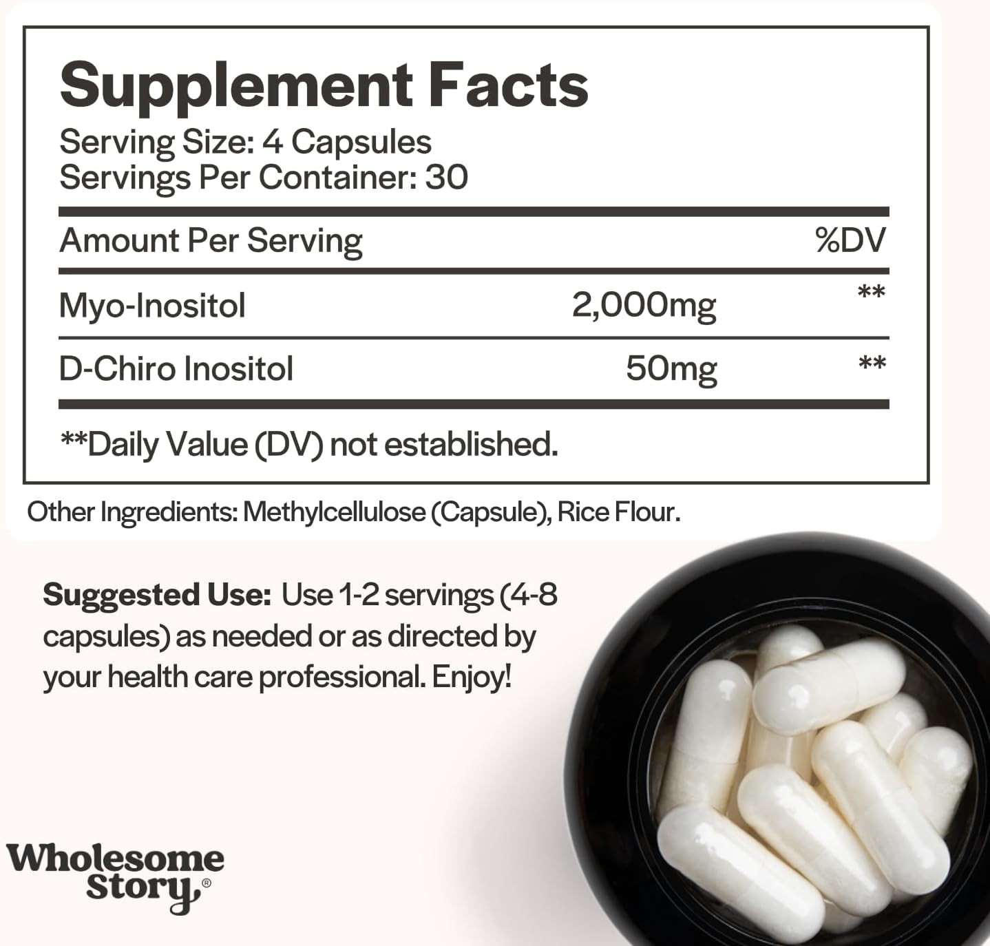 Wholesome Story Myo-Inositol D-Chiro Inositol Supplement for Women | Fertili…