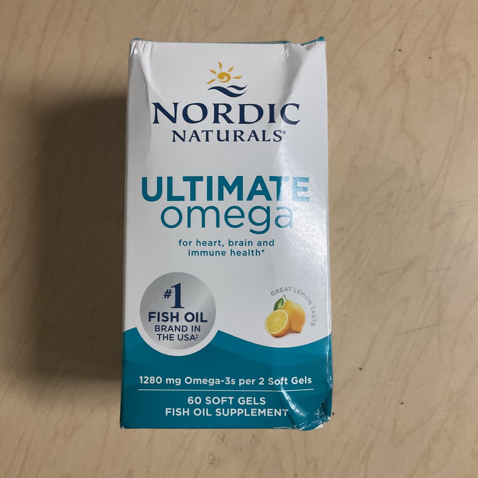 Nordic Naturals Ultimate Omega 60ct Lemon Flavor Exp: 01/2029 New