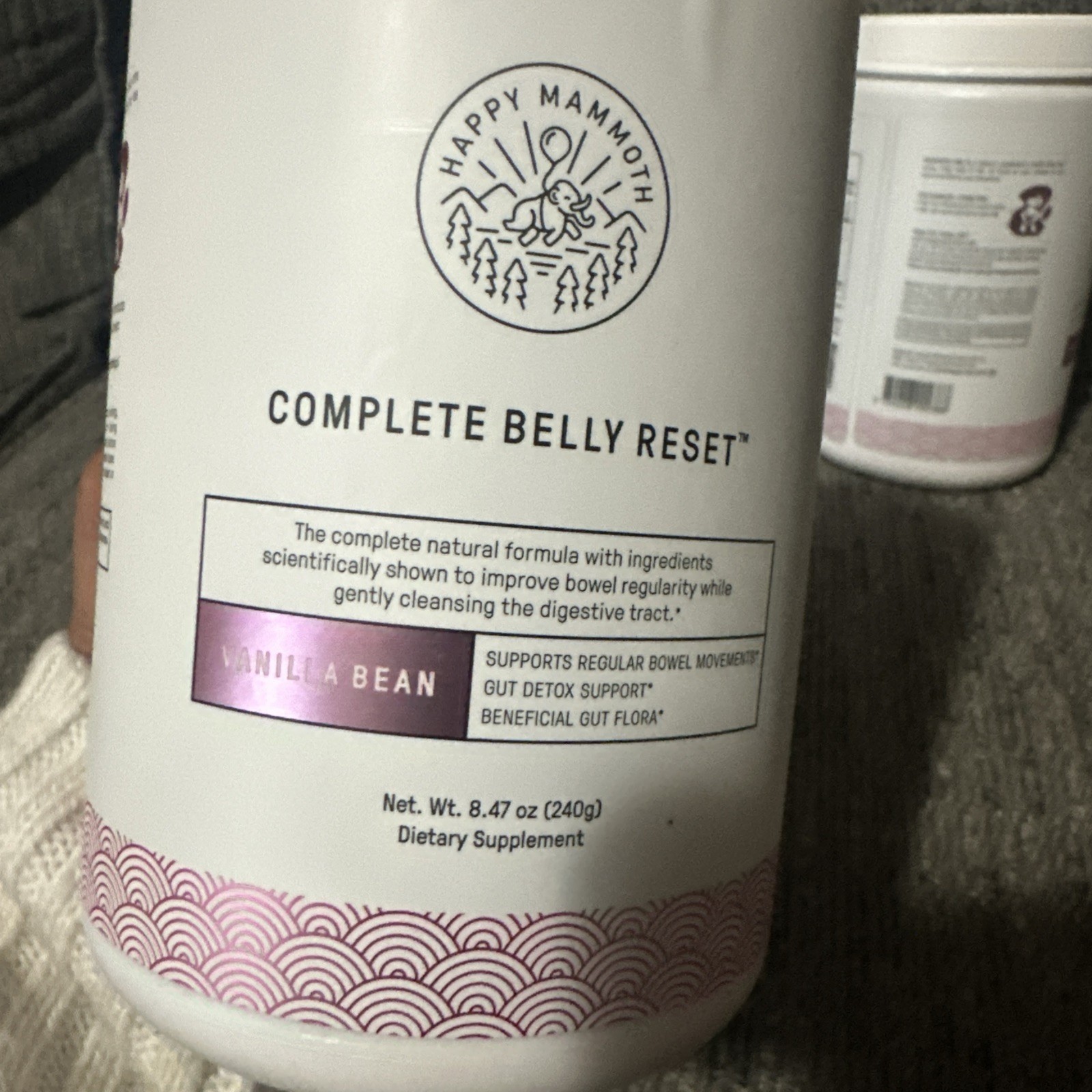 3x HAPPY MAMMOTH Complete Belly Reset Vanilla Bean 240 Grams Each Exp. 10/2026