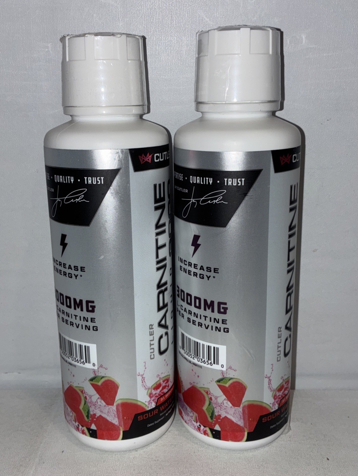 Lot Of 2-Cutler Carnitine 3000 Liquid / Sour Watermelon 16fl Oz Each