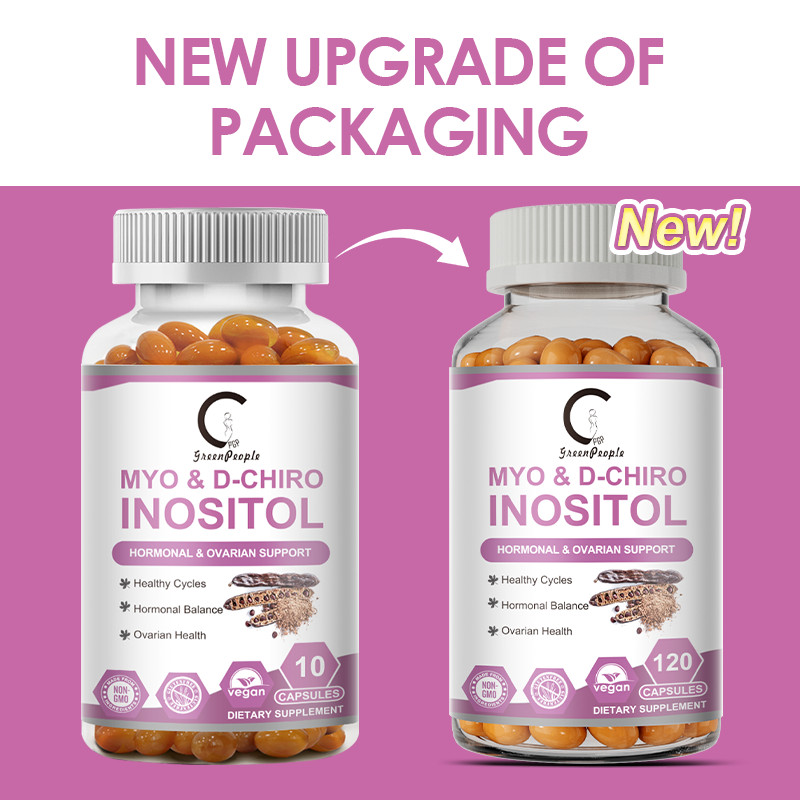 Myo-Inositol Supplement for PCOS with Ashwagandha and Vitamin D – 120 Capsules