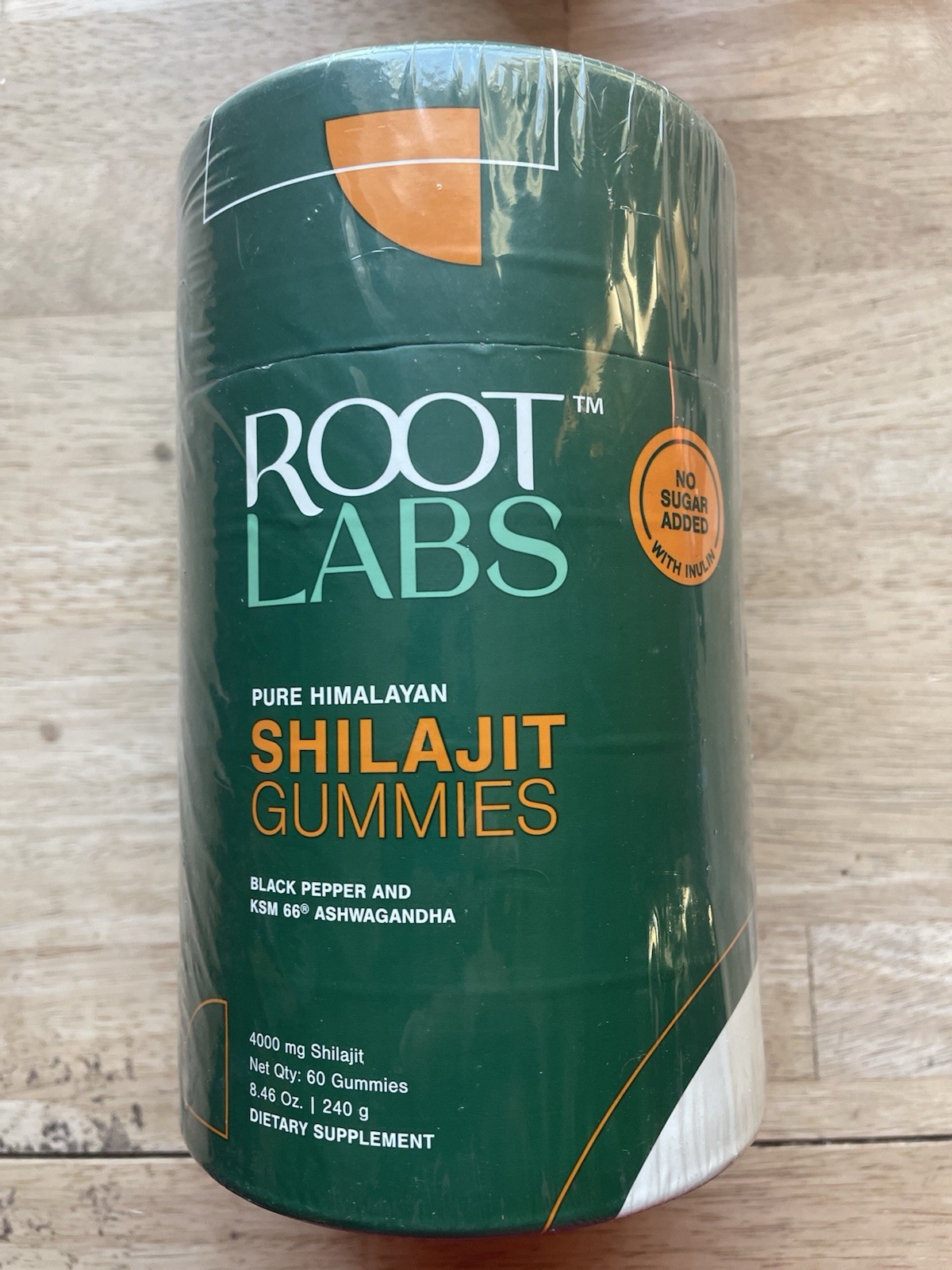 Root Labs Shilajit Gummies 60 Gummies Black Pepper and KSM 66 Exp 5/26