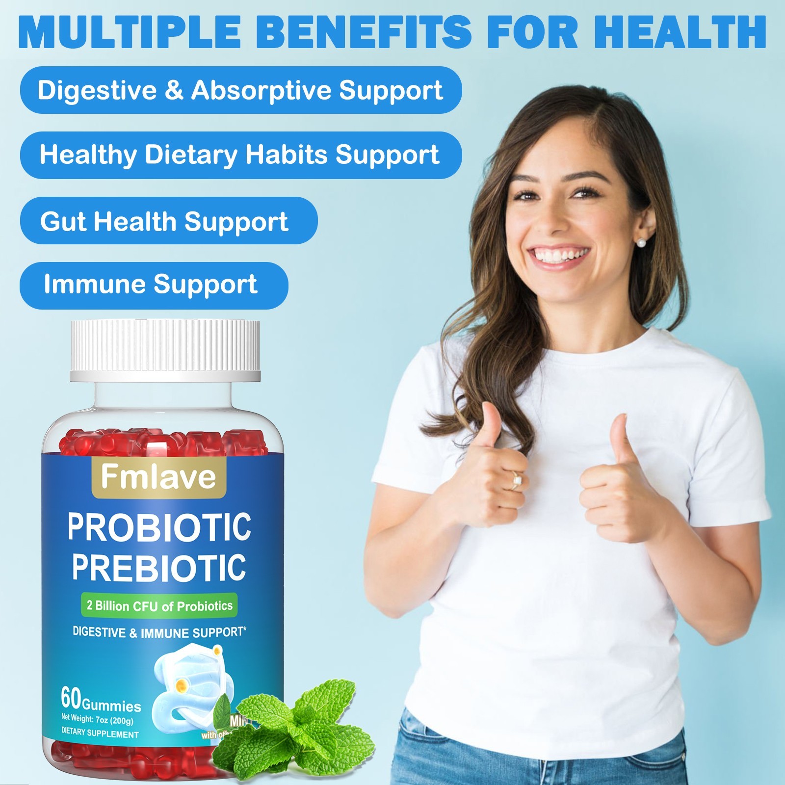 2x Digestive Advantage Probiotic Gummies 120 Count Exp 03/2027 Immune Gut Health