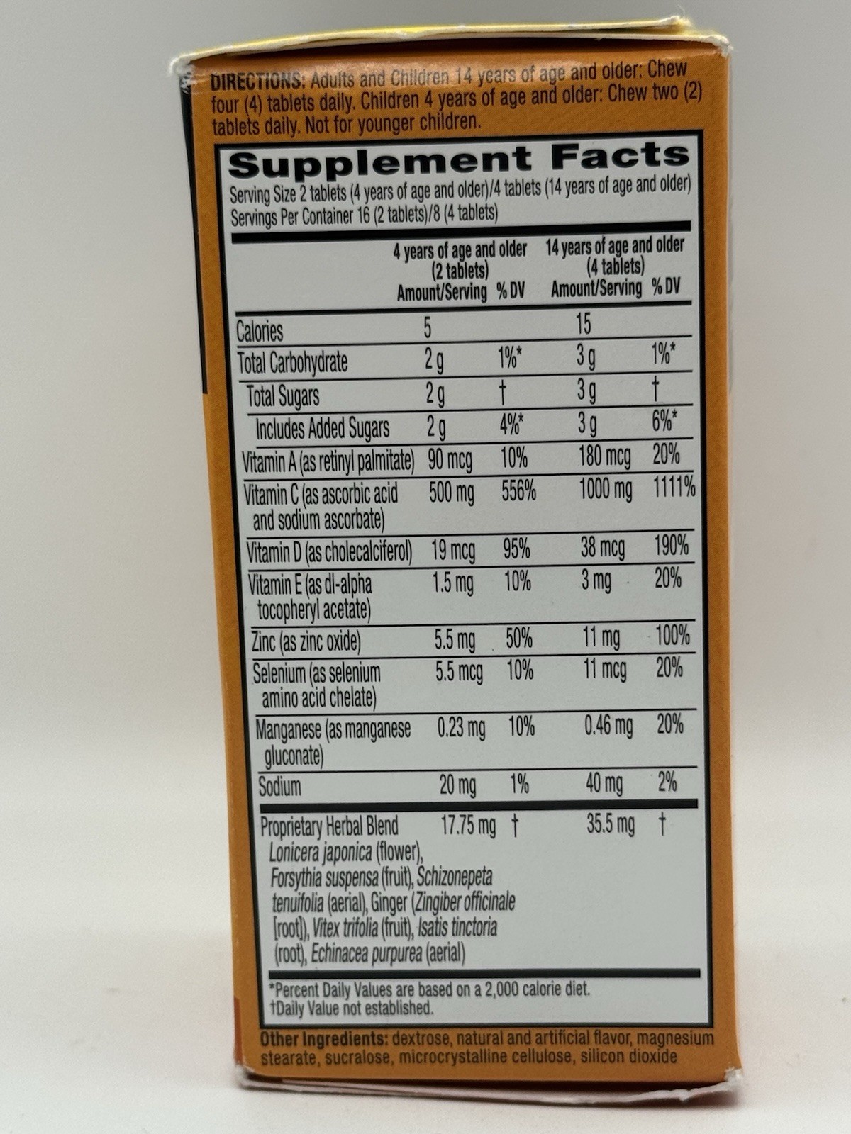 Airborne Immune Support Chewable Tablets, Citrus flavor – 32 Count, Exp 09/2026