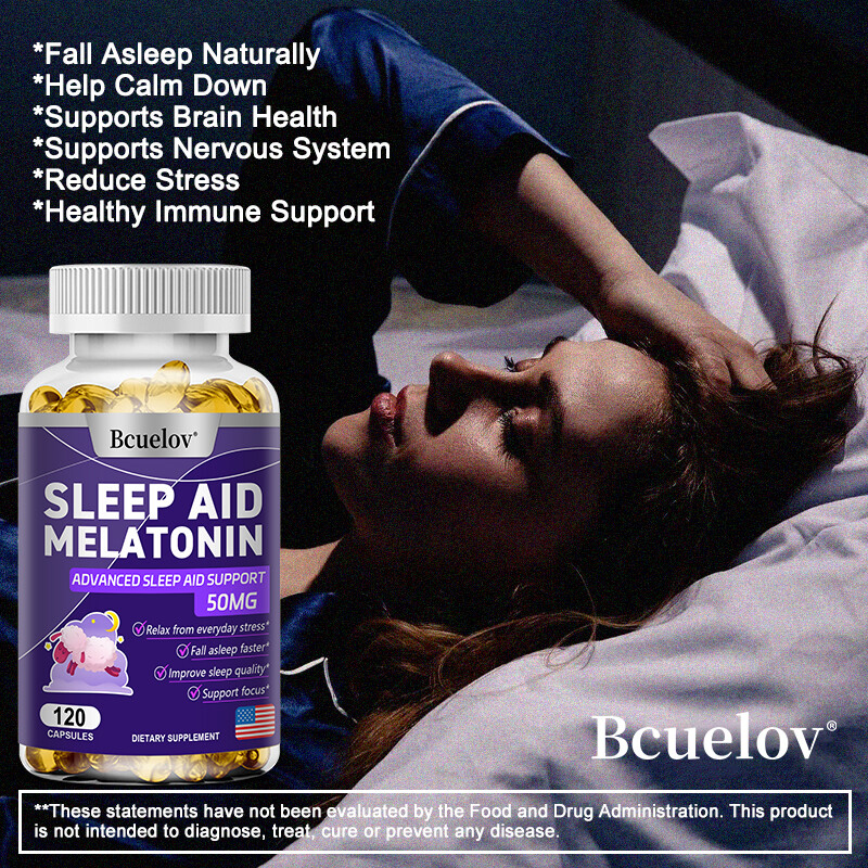 Sleep Aid Fall Asleep Capsules Relif Stress Fast Stay Sleeping Pills 120 CT US