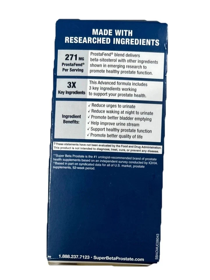 Lot of 2 Super Beta Prostate Advanced Chewables Natural Berry 60 Ct Exp 08/2026