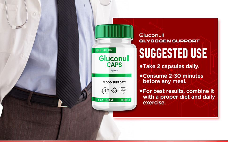 Gluconull Blood Support Formula Gluconull Advanced Glycogen Support 180 Capsules