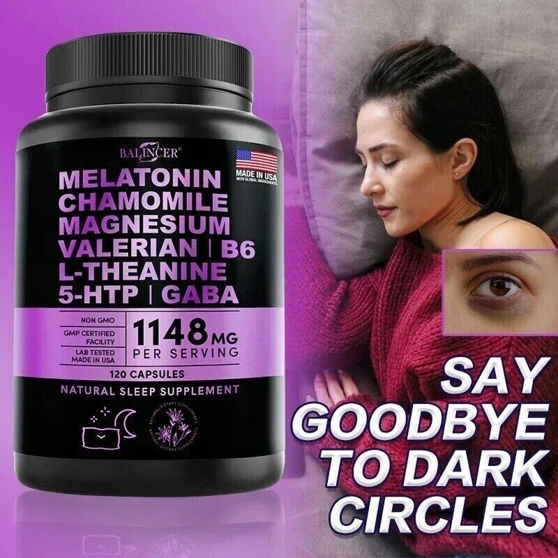 Sleep Aid – Fall Asleep ,maintain Sleep Quality,and Promote Relaxation 120 Caps