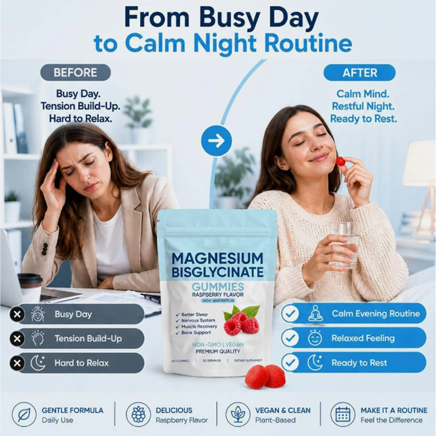 Spnutrition Magnesium Bisglycinate Gummies Relax Muscles Improve Sleep
