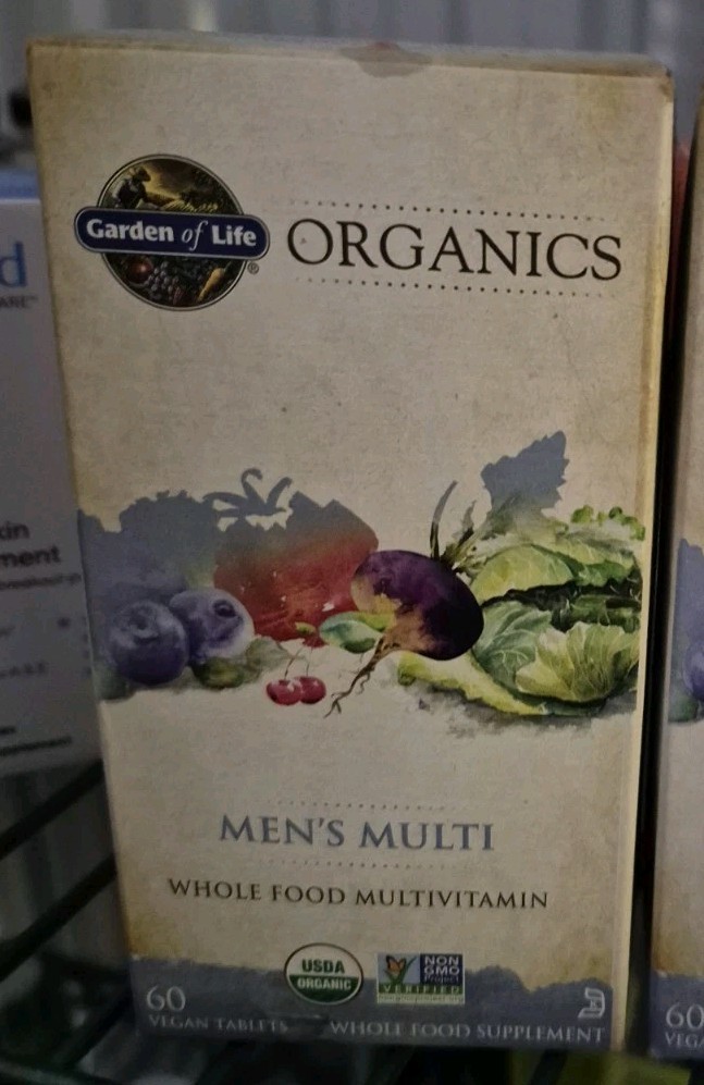 Garden Of Life Organics Men’s Whole Food Multivitamin 60 Vegan Tablets
