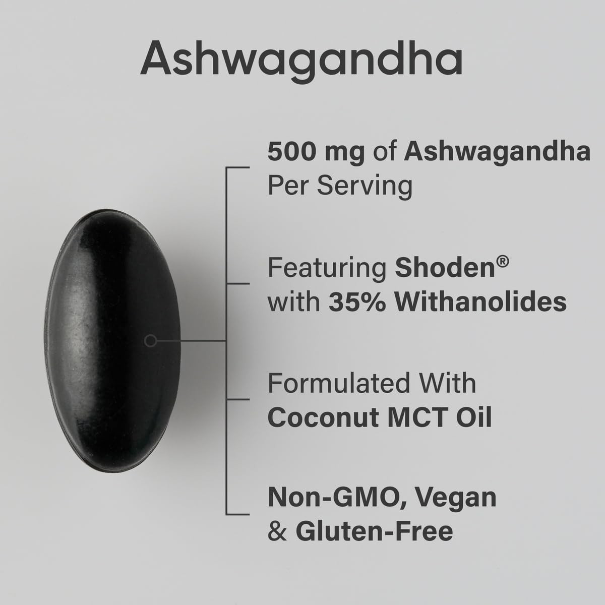 Ashwagandha Softgels with Coconut MCT Oil – Natural Adaptogen for Relaxation, Ca