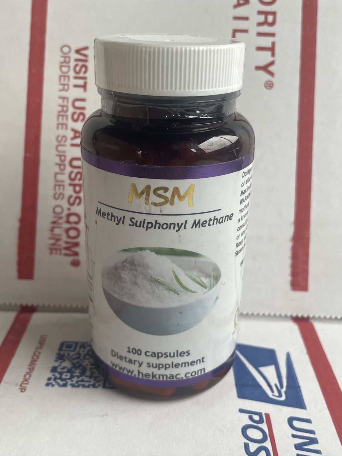 MSM Methyl Sulphonyl Methane Dietary Supplement – 100 Caps