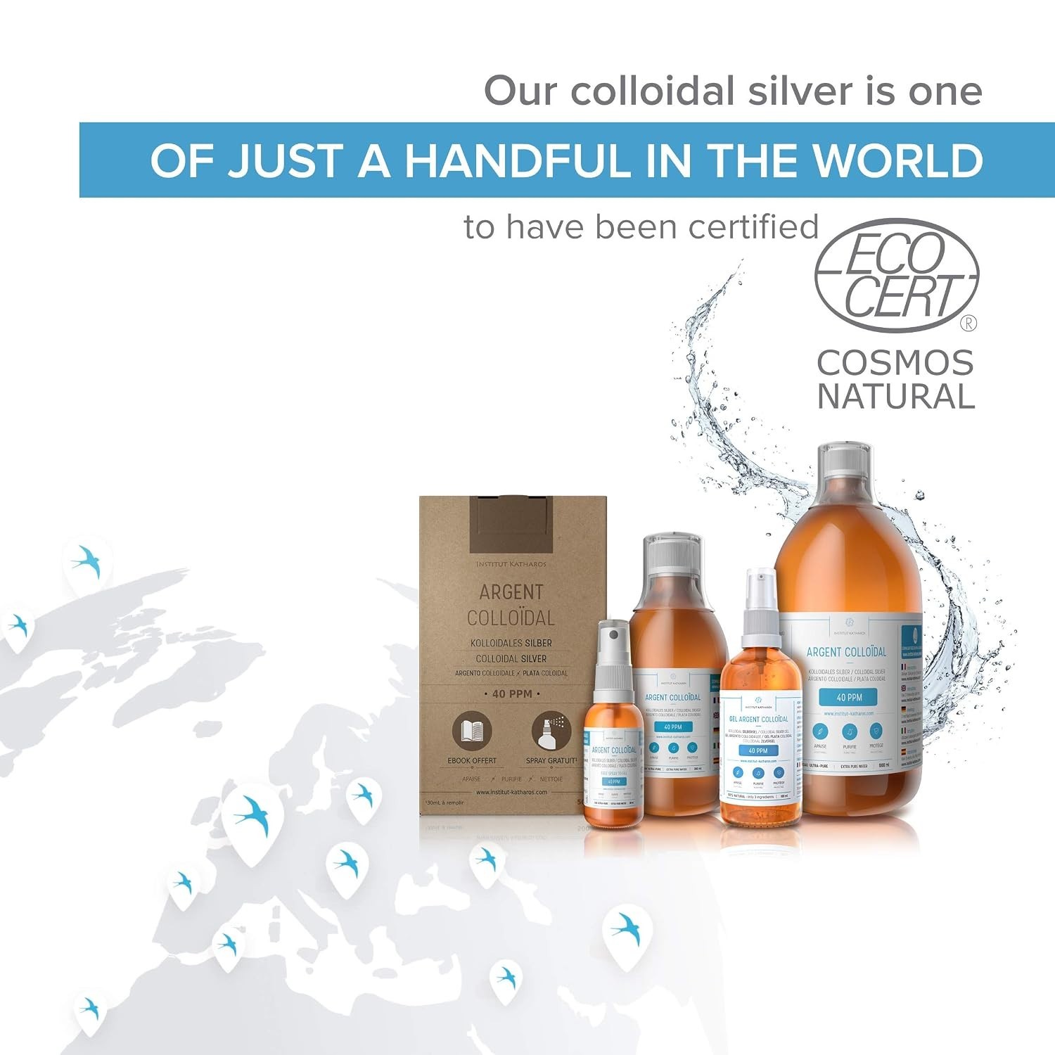 Colloidal Silver Liquid 3.4 fl oz Spray ● Bioactive Hydrosol Silver Water ● P…