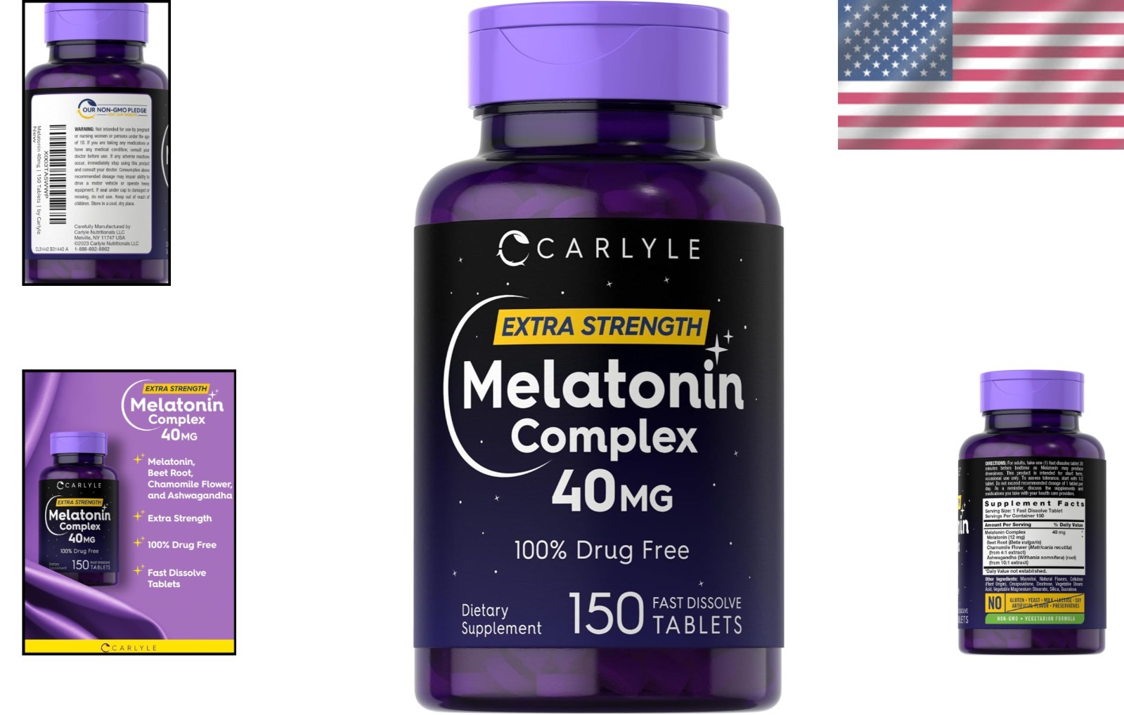 Melatonin Gummies – 150 Gummies – 40mg – Sleeping Aid Extra Strength Sugar Free