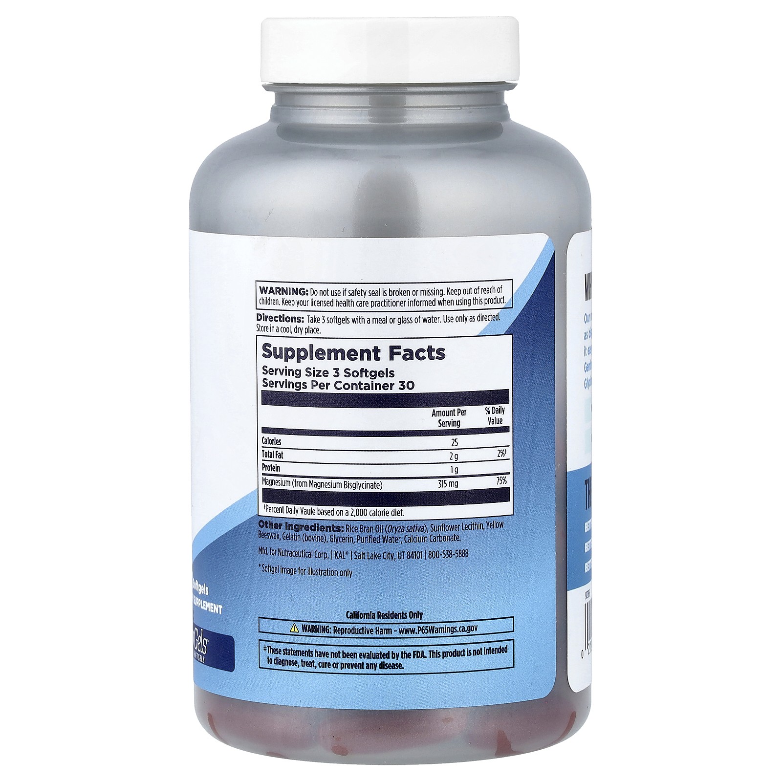 High Absorption Magnesium Glycinate, 90 SoftGels