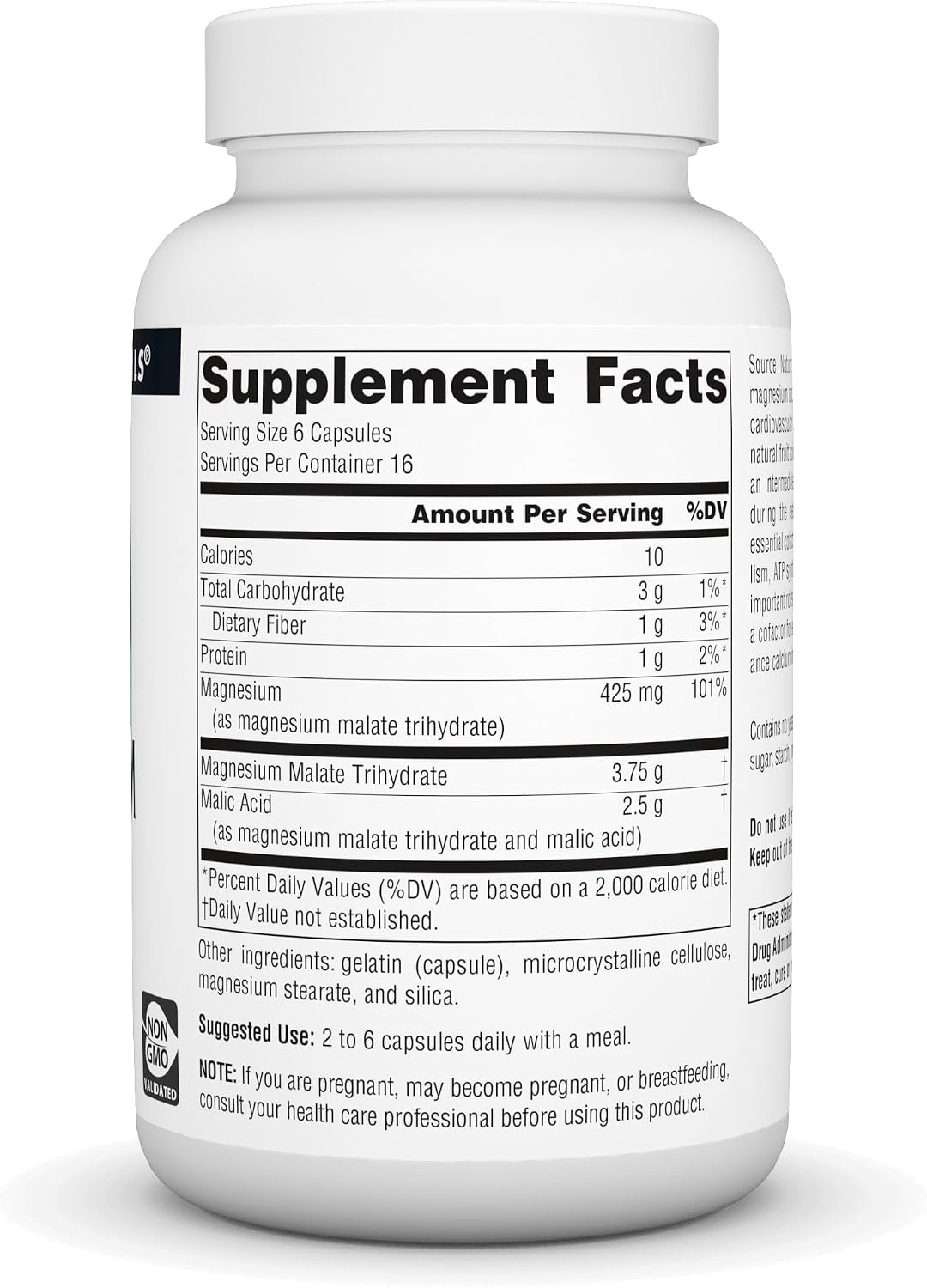 Source Naturals Magnesium Malate 3750mg 100 Capsules Energy Muscle Support