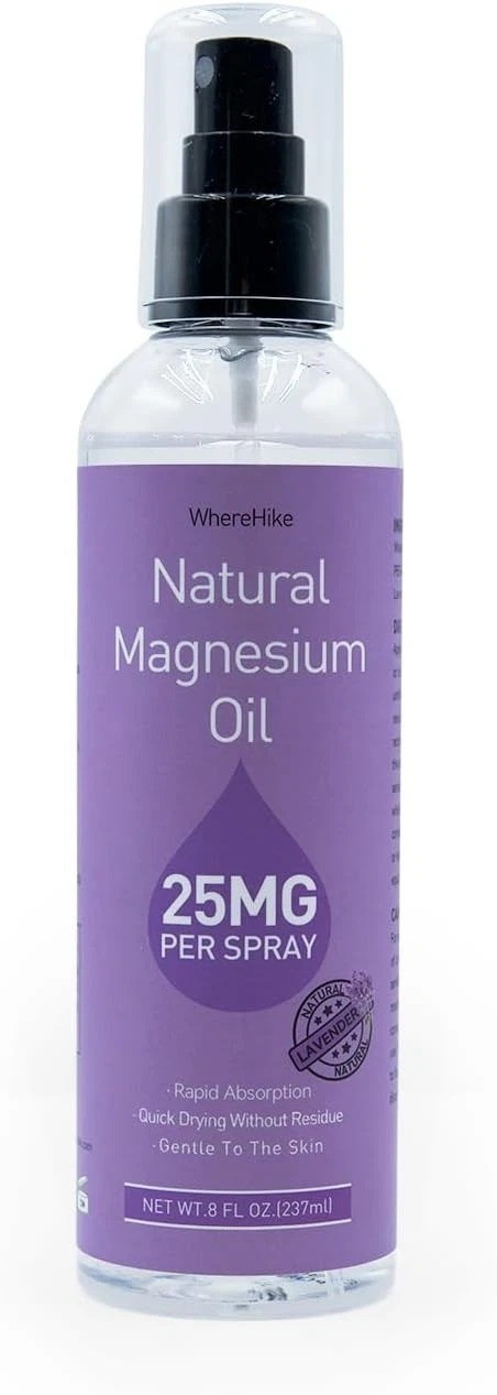 Magnesium Oil Spray – For Feet, Sleep & Muscle Relief, Vanilla/Lavender/Natural.