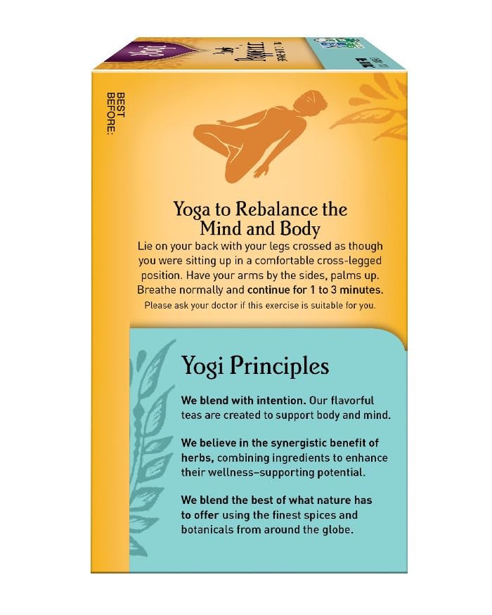 Yogi Purely Peppermint Tea Organic Herbal Caffeine Free 16 Count Pack