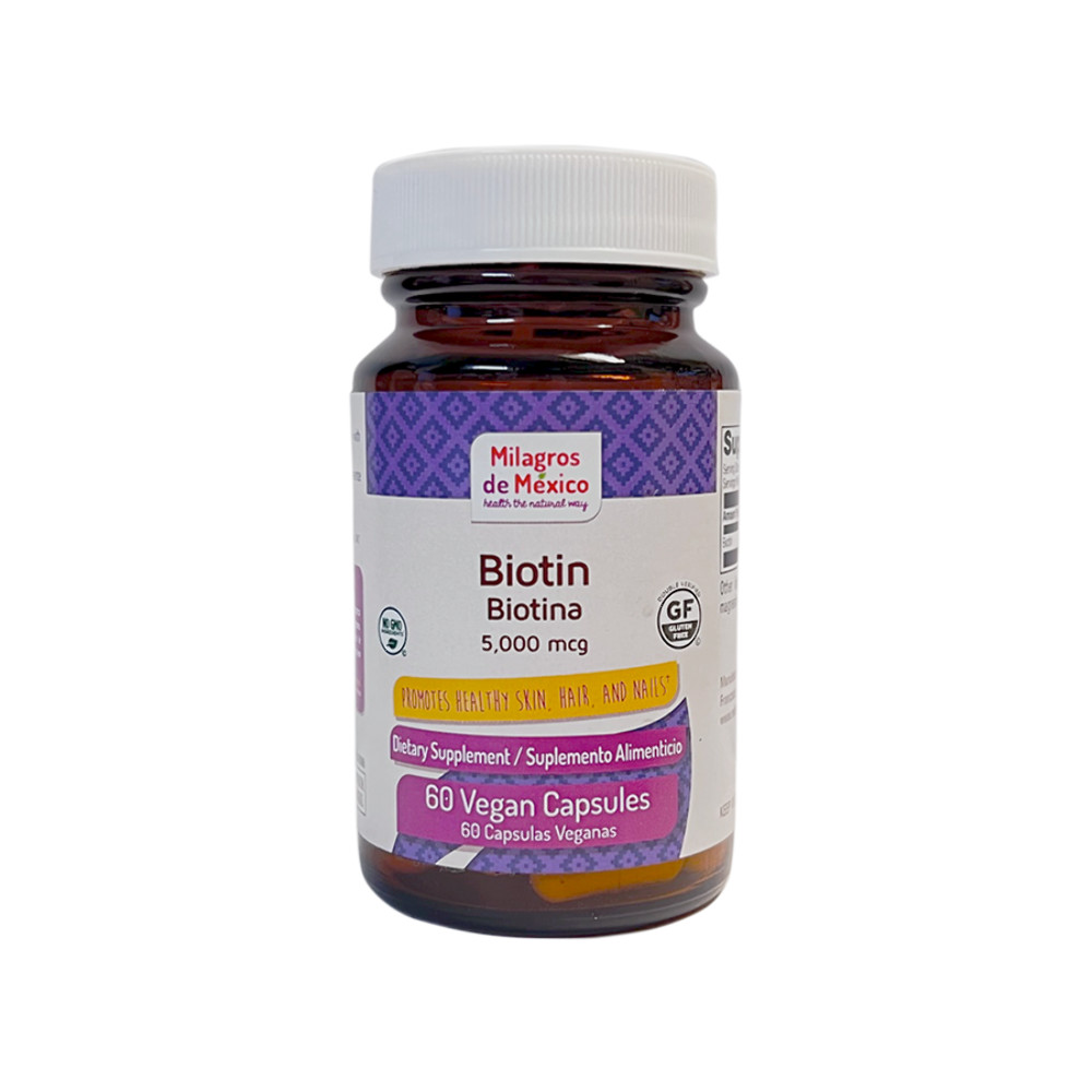Milagros de Mexico Biotina 5000 Mcg, 60 Capsulas