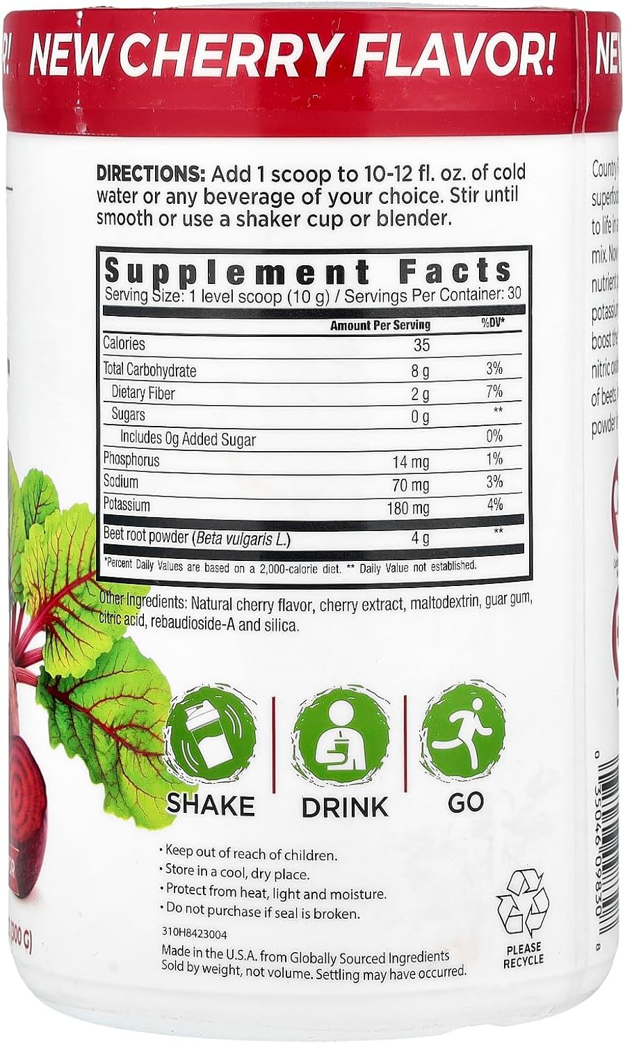 COUNTRY FARMS Bountiful Beets, Wholefood Beet Extract Superfood, Helps…