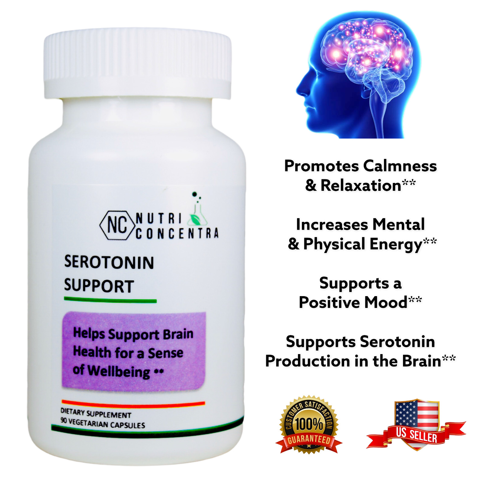 Well Being Supplement, Feel Good, Better Life Vision, 750 mg, 90 Capsules, Happy