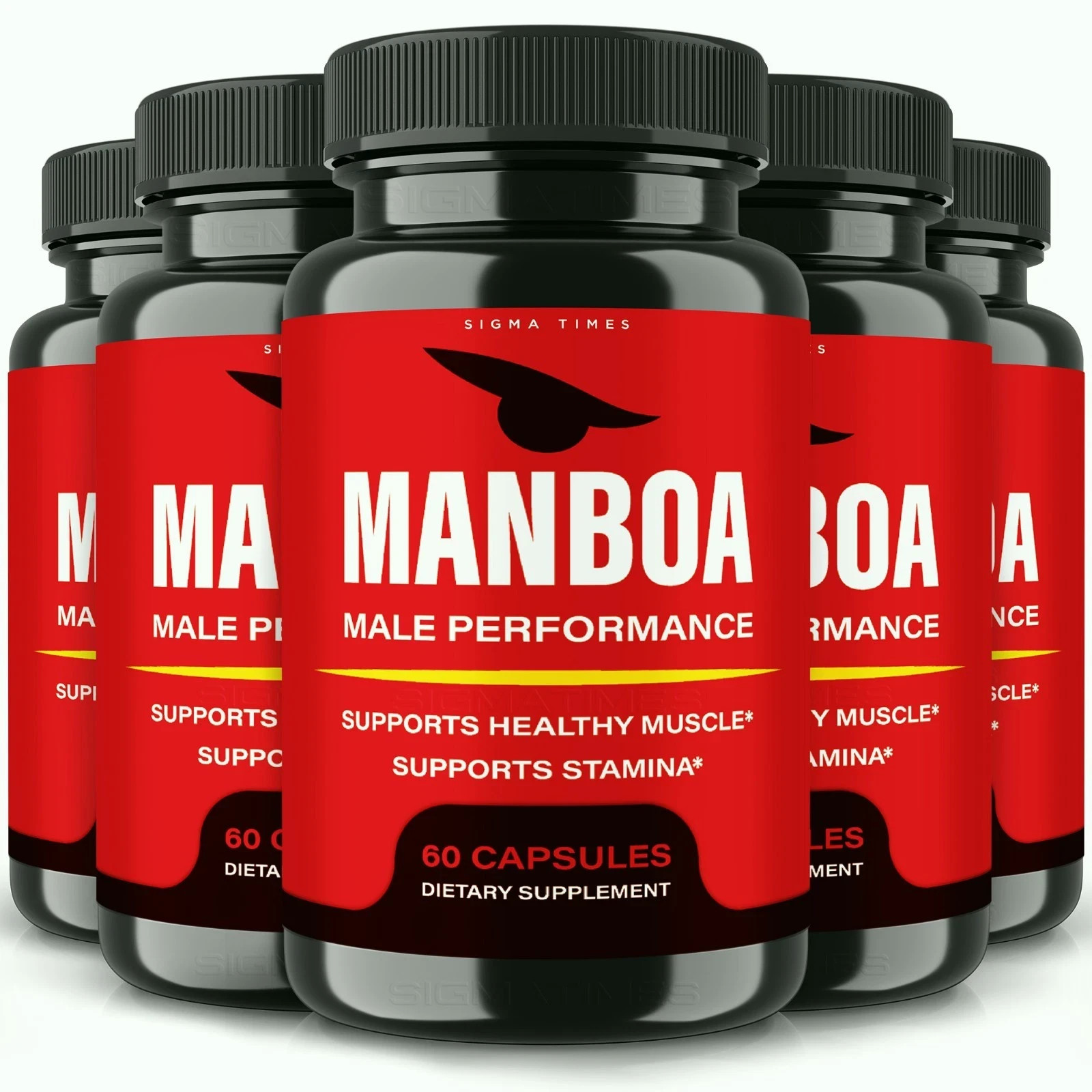 Manboa Caps for Men, Advanced Man Boa for Male Health Support 60ct FS/ Pack of 5