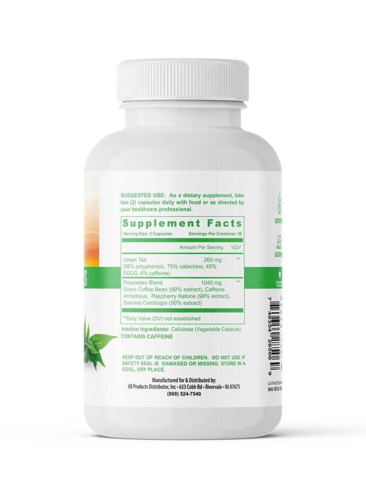 Green Tea Plus Naturally Increases Metabolism Boost Weight Loss Efforts – 60 Cap