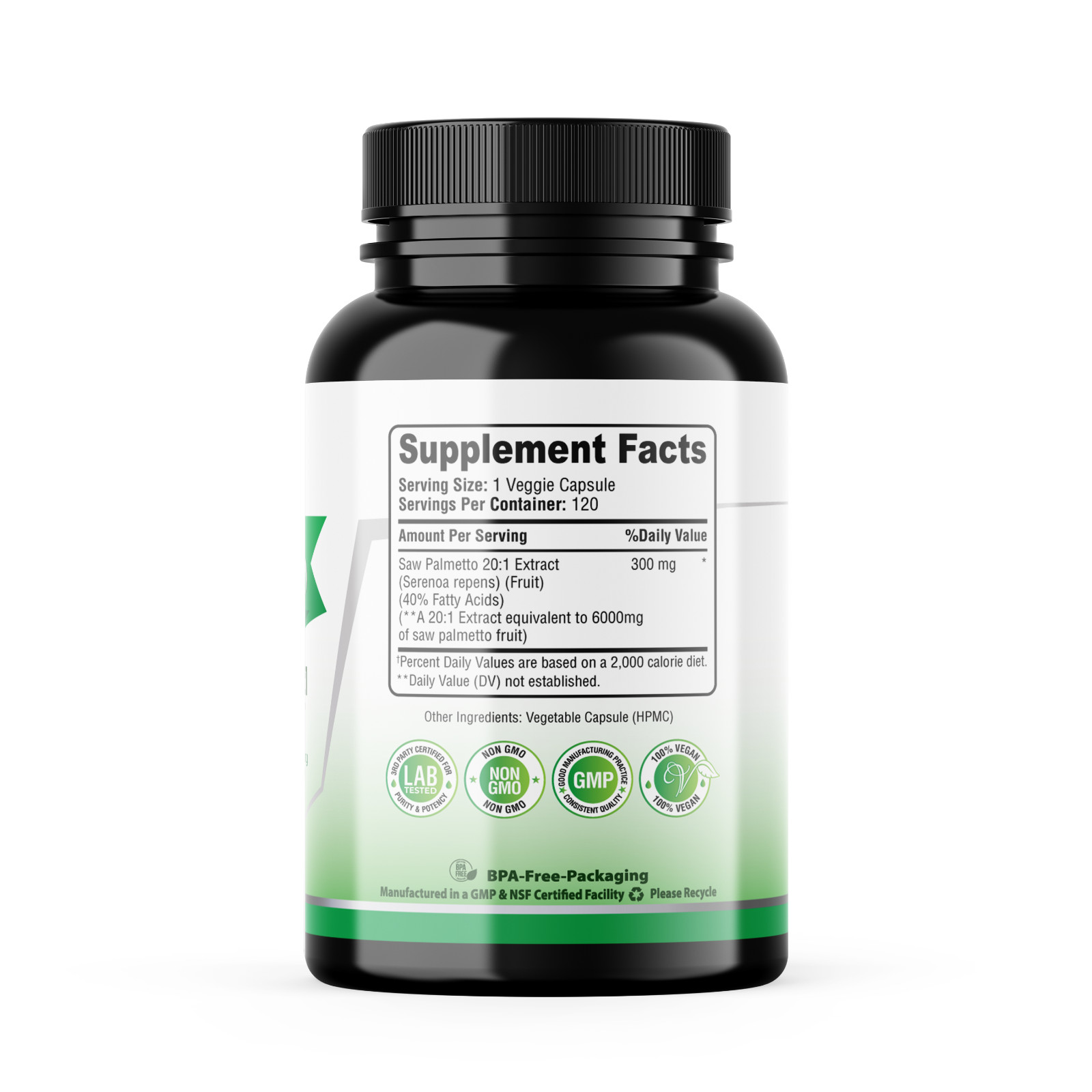 Saw Palmetto Extract 6,000mg | 120 Capsules | Prostate Supplement | by SMS