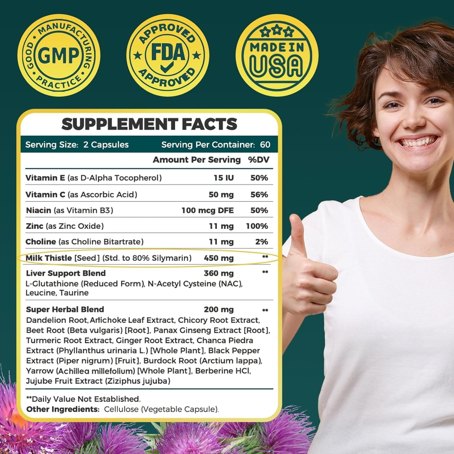 Ultimate Liver Detox with 30:1 Milk Thistle Extract – 120 Gluten-Free Capsules