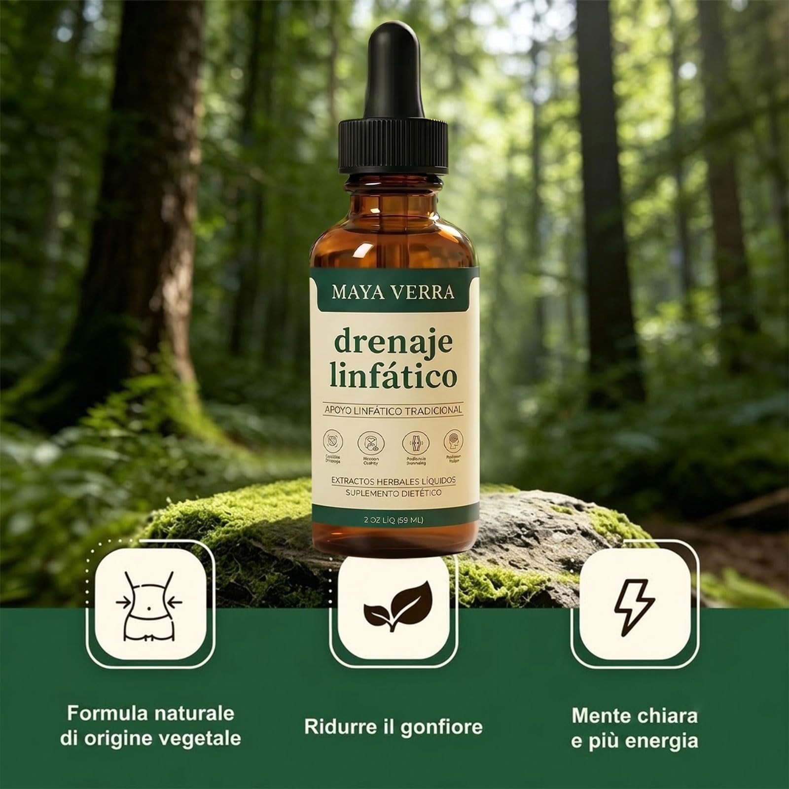 Mayaverra Drenaje Linfático Drops,natural herbal formula,gluten-free
