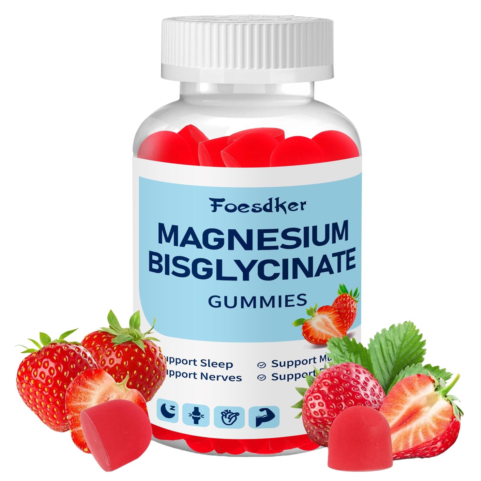 Magnesium Bisglycinate Gummies, with 400mg 1 Count (Pack of 60)