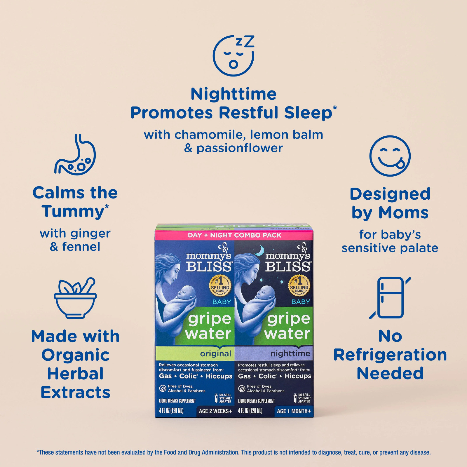Mommy’s Bliss Gripe Water Original Double Pack 2x 4oz Colic Relif – EXP 4/27