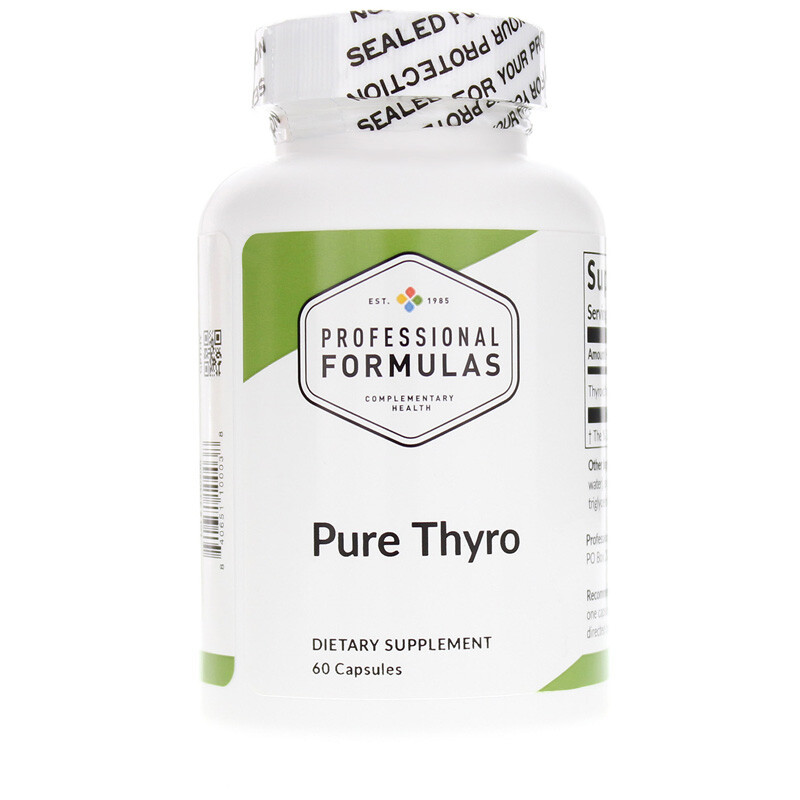 PURE THYRO 150mg PROFESSIONAL FORMULAS Lyophilized Thyroid Glandular Mfg: 08/22